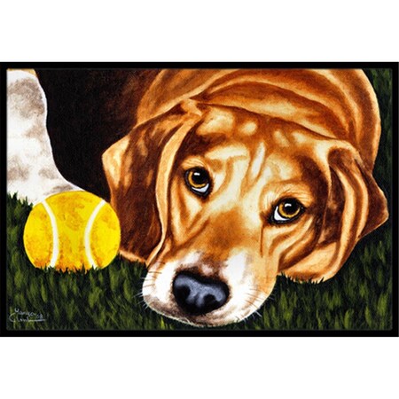 Carolines Treasures Have Ball Will Travel Beagle Indoor or Outdoor Mat- 18 x 27 AMB1358MAT